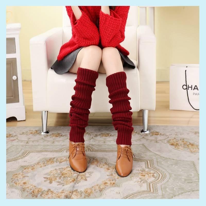 Luxurious Thick Long Snow Knit Leg Warmers Over Knee Women Breathable Acrylic Winter Socks