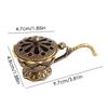 1p Creative Retro Incense Lotus Incense Handheld Alloy Antique BrassBurner Home Office Table Small Metal Craft Home Decor