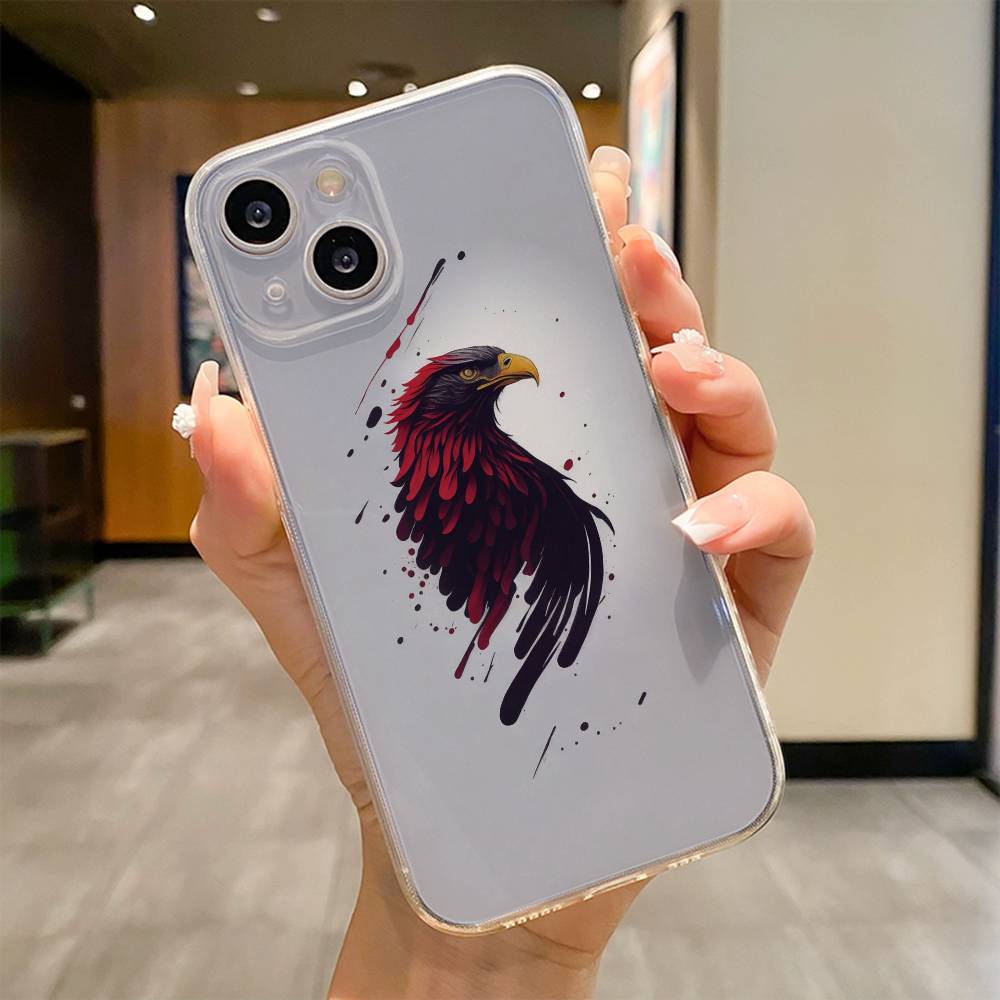 Eagle Cool Animal Phone Case For iPhone 17 16e 16 15 14 13 12 11mini Pro Max X XR XSMAX 8 7 Air Plus Soft Cover