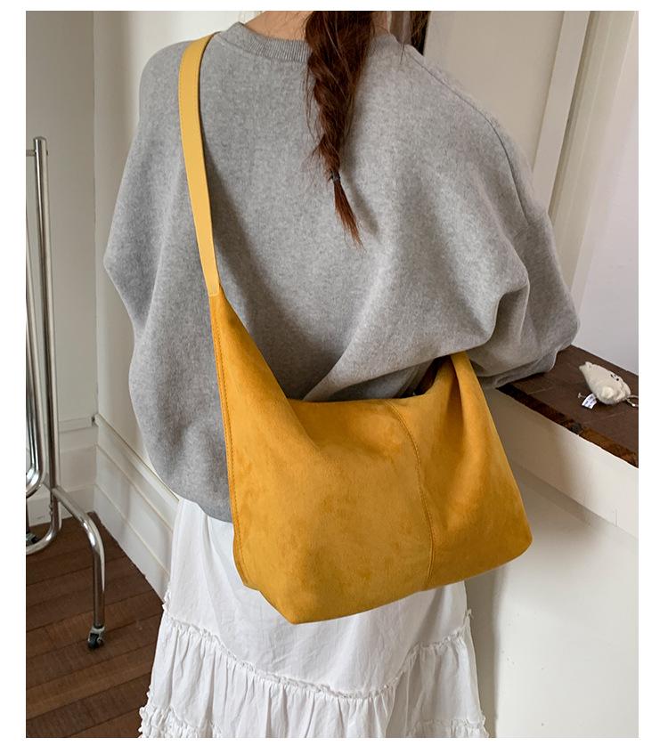 Versatile Women's Large Capacity Suede Tote & Shoulder Bag