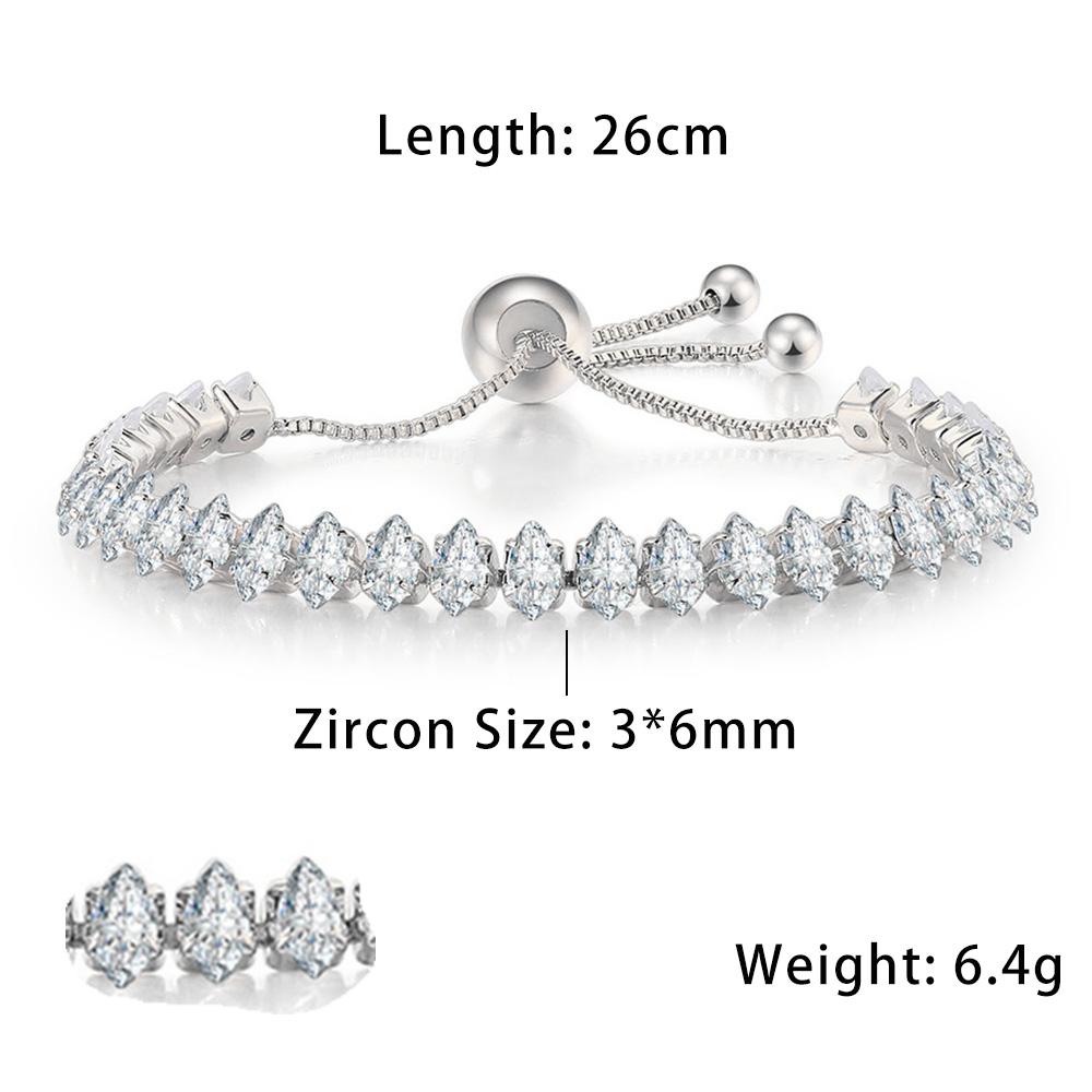 New Fashionable Zircon Tennis Bracelets for Women Dazzling Various Shape Crystal Hand Chain Trend Sexy Party Accessories Zircon