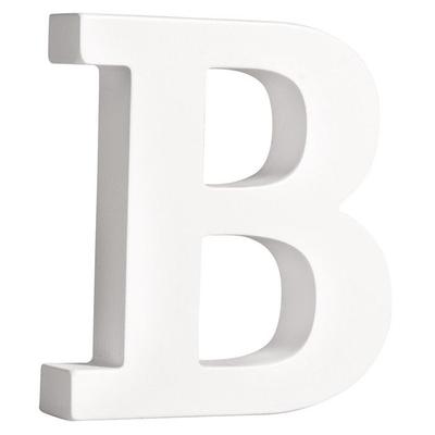 Bokstav MDF B , vit, 11cm, tjocklek 2cm