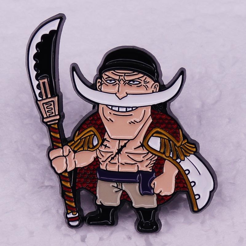 

Whitebeard Pirates Captain Brooch - One Piece Anime Badge