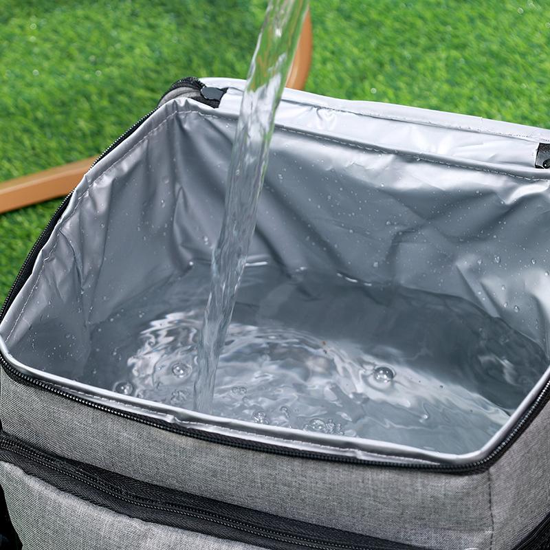 Cross Border Thickened Large Capacity Insulation Bag, Outdoor Equipment Camping Fresh-keeping Lunch Box Bag, Portable Bento Bag