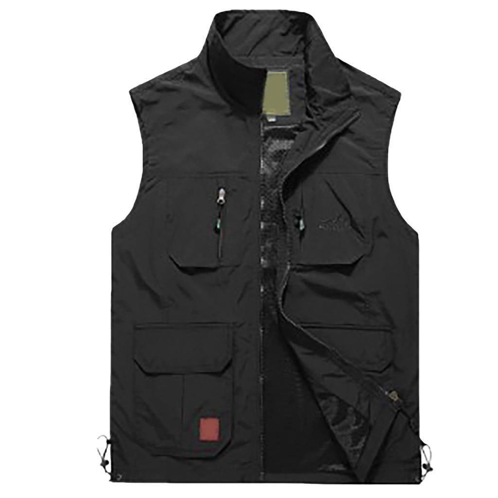 Dame Casual Ensfarget V-hals Ermeløs Vestjakke