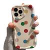Color polka dots are suitable for Apple 17 mobile phone case iphone16 new pro cute 14 cartoon max female 13 card
