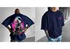 Loose Dragon Ball 2026 Broly Fit T Shirt Unisex Anime Muscle Graphic Tee Streetwear Ink Splash Demon Horns Cotton Casual Streetwear