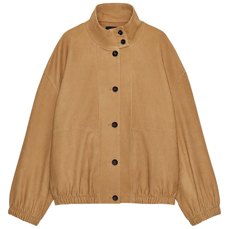 

Zaprha 2025 Осень Новая Контрастный цвет Пуговица Водолазка Длинный рукав Куртка-бомбер На все случаи жизни Верхняя одежда 5761240 Medium camel L