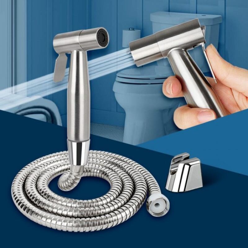 Stainless steel metal hose mini gun set 1.5M bathroom spray gun Stainless steel metal hose mini gun set 1.5M