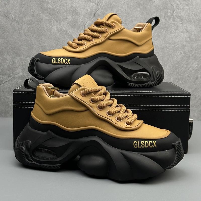 

Men s Chunky Sole Dad Shoes Lace Up Air Cushion Casual Sneakers 46 хакі