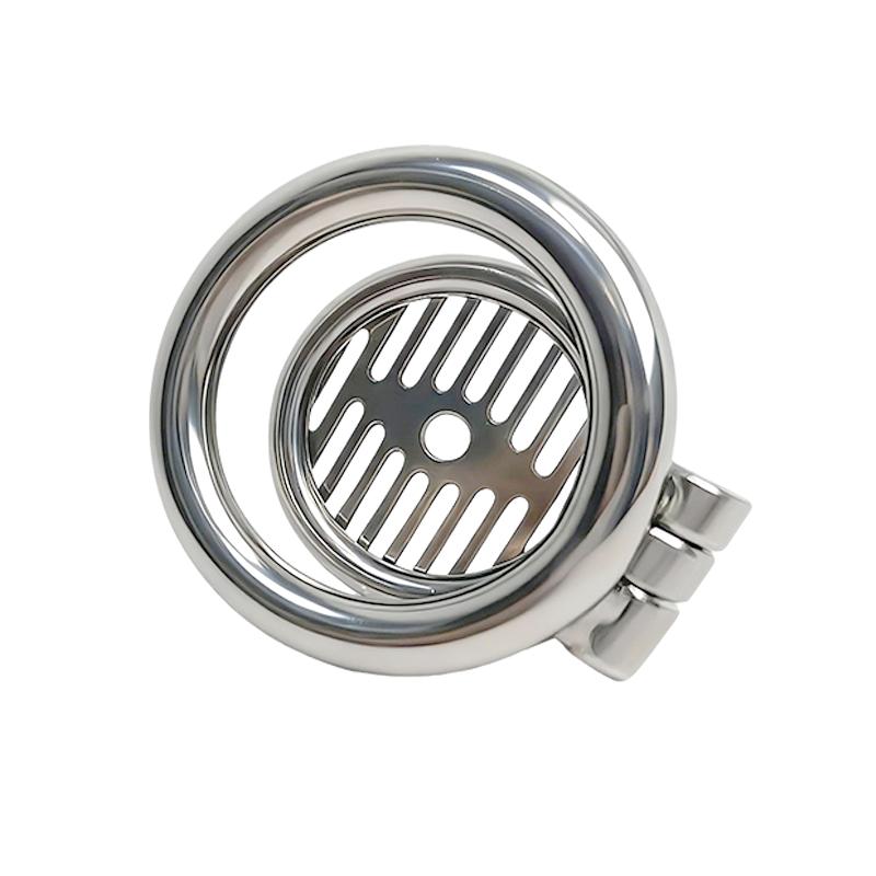 SEXBAY Men's Stainless Steel Chastity Cage with Lock Adult Sex Anti-Off Chastity Belt Three Adjustable Sizes for Sex Play Games