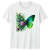 Camiseta Gráfica Floral Natureza Borboleta Masculina Feminina Flor Camiseta Unissex