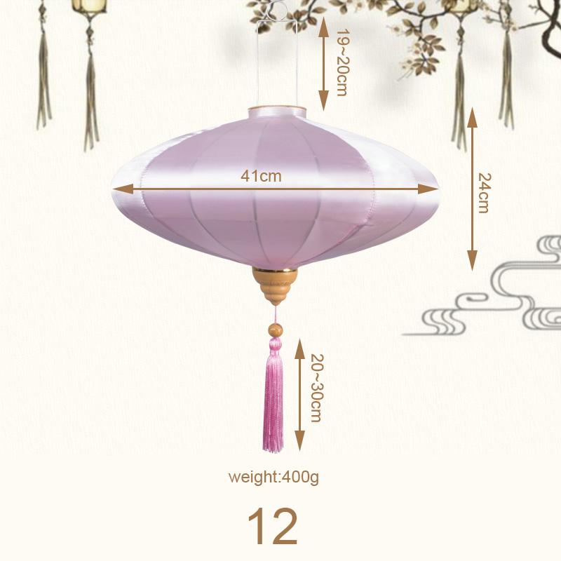 12/14inch Ancient Style Silk Cloth Vietnam Palace Lantern Waterproof Chinese Retro Mid Autumn Wedding Festival Decor Lanterns
