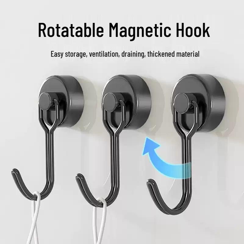 High Capacity 360° Rotating Magnetic Hook for Kitchen Refrigerators