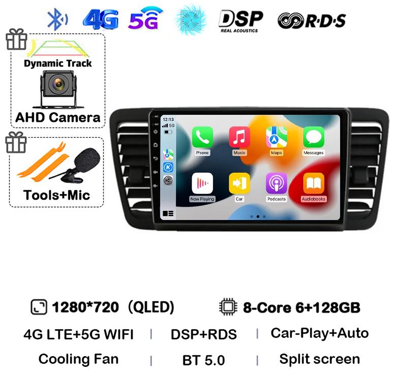Android 14 Auto Carplay 4G+WiFi For Subaru Outback 3 Legacy 4 2003-2009 Car Radio Multimedia Video Player GPS 2din DVD Head Unit