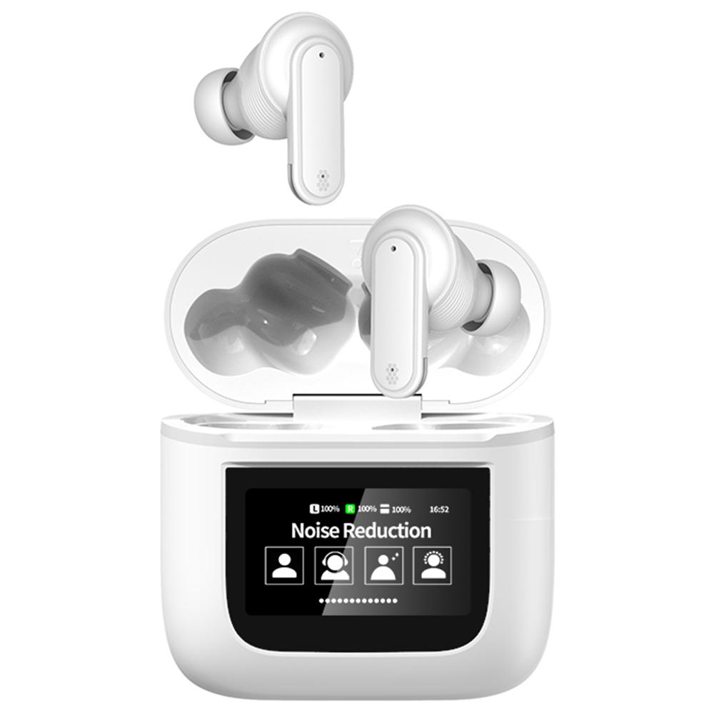 

YW05 In-Ear Bluetooth-compatible Headset HiFi Sound ENC Wireless Earphone with Touch Screen Charging Bin Gold