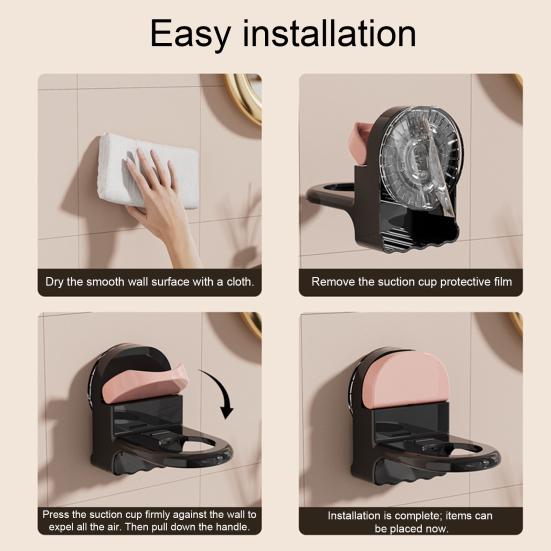 Suction Cup Bathroom Hanger Wall Mounted Hook Space Saving Organizer Adjustable Soap Dispenser Holder for Shower Shampoo Bottle