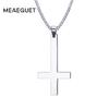 Meaeguet Colier Pandantiv Cruce Răsturnată din Oțel Inoxidabil Crucea Răsturnată a Sfântului Petru Lucifer Satan Satanism Bijuterii Gotice