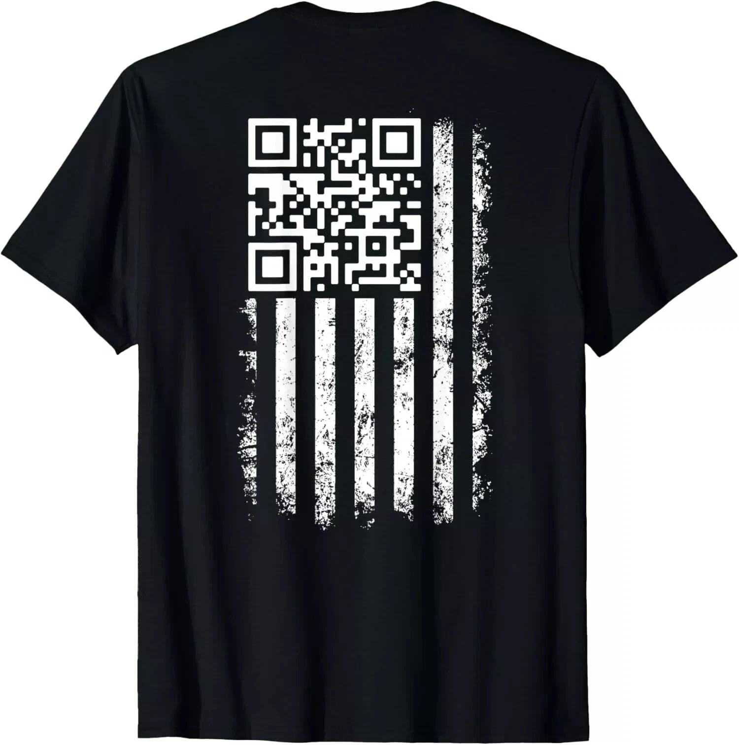 Смешной QR Сканируй меня Президент Трамп 4547 Трамп Танцующий Код ( ВКЛ Вкл ) Футболка 2XL
