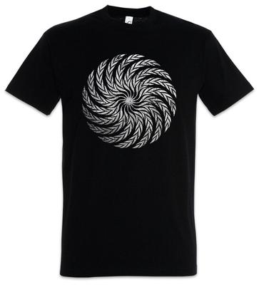 Leaves Spiral Hypnosis Maze Labyrinth Mystic Leave Spiral Sign Circle Unisex T-Shirt