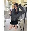 Womens Loose Fitting Hooded T Shirt Long Sleeve Fall Top Casual Style