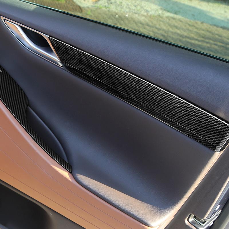 For Genesis G80 -2026 4PCS Carbon Fiber Inner Door Panel Cover Trim Auto Interior Accessories LHD/RHD