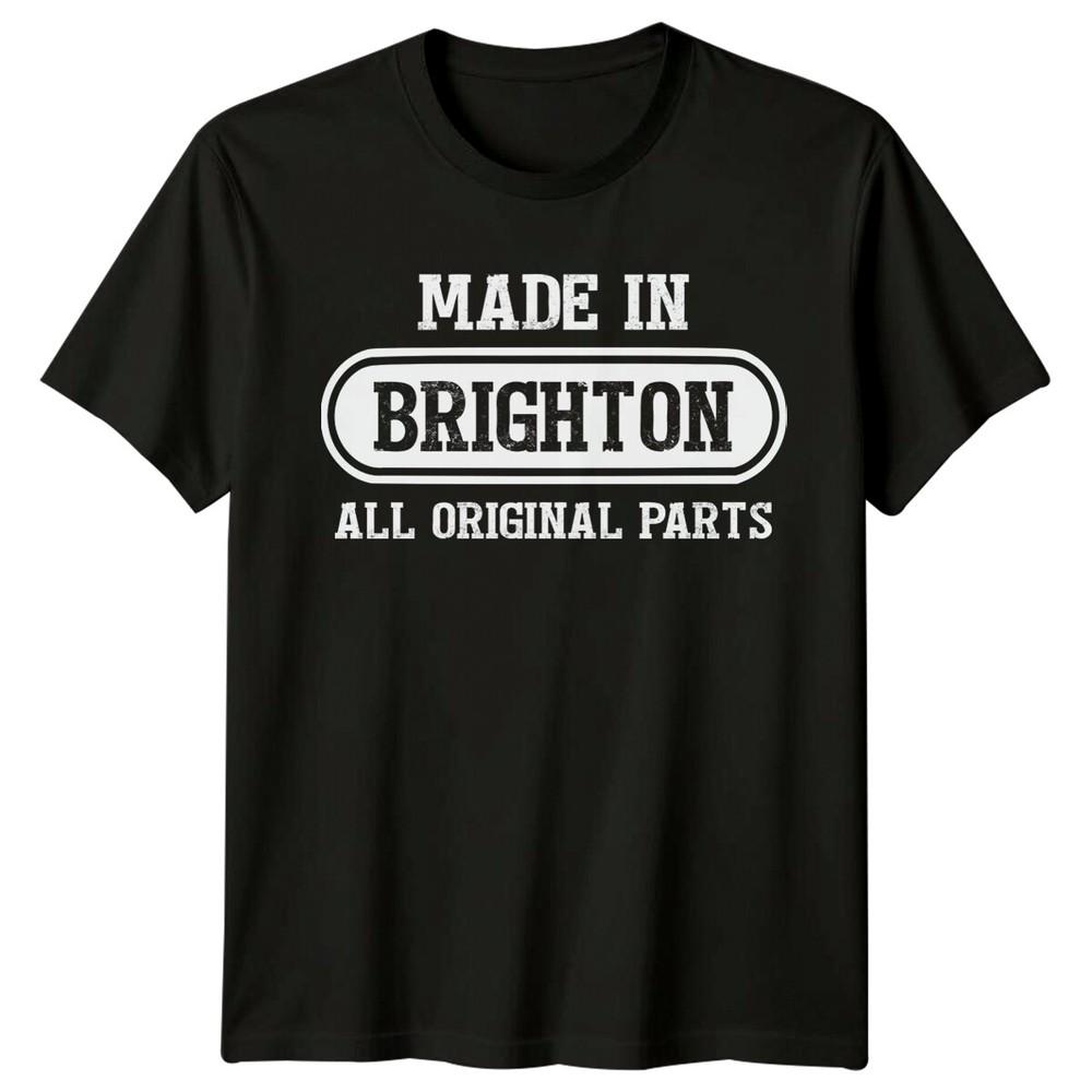Made In Brighton All Original Parts Mens TShirt Travel Souvenir Tee Unisex T-Shirt L