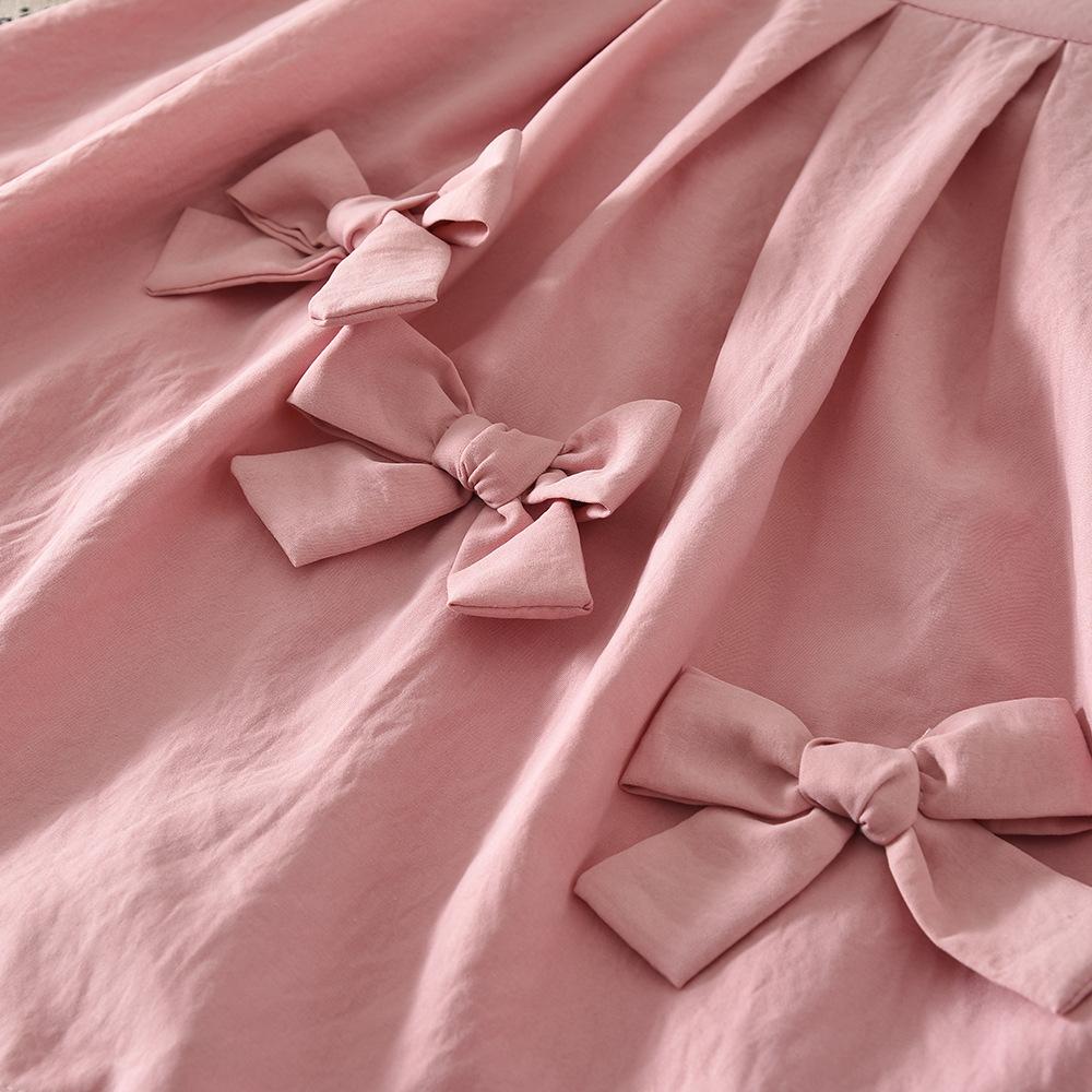 Sweet Girls Summer Dress With Bowknot Sleeveless Princess Vest Dress For Baby Toddler Children Fashionable Party Outfit