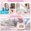 M-Modern-Cute Cat Alarm Clock With Night Light, Digital For Kids Alarm Clocks For Bedrooms, Routine Builder Pink