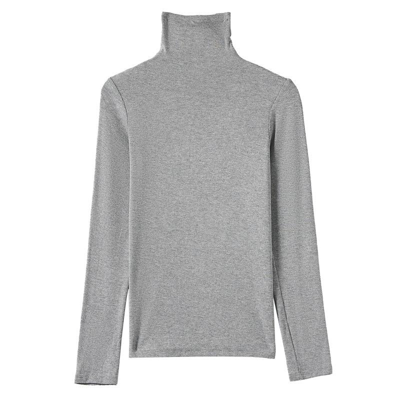 Pile Neck Thick Modal Thread Base Shirt Women's Autumn Winter High Neck Long Sleeve Slim Fit T-shirt