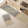2-Piece Set Geometric Patterned Rugs Water-Absorbent Quick-Dry Kitchen Mats Bathroom Anti-Slip Door Mats Home Decor