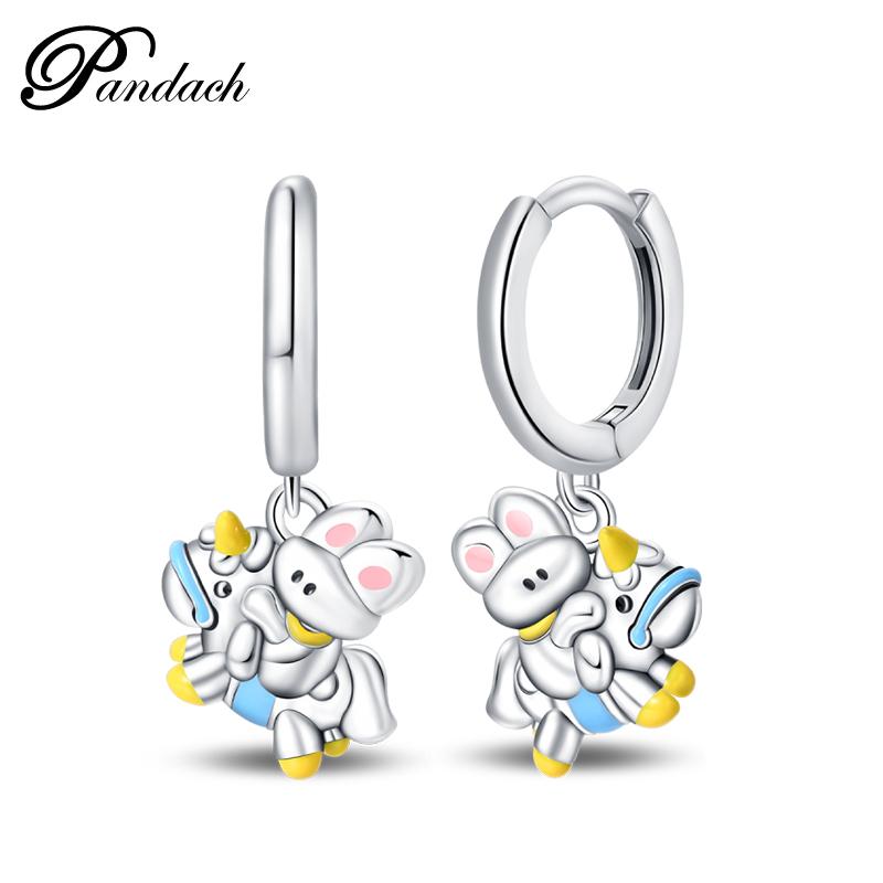 Brincos Exquisitos de Abelha, Borboleta e Joaninha em Prata de Lei 925 Para Mulheres Românticos Brincos em Forma de Coração Rosa Joias para Festa de Casamento