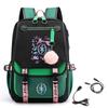 Gradient Print Backpack with Color Block Design, Large Capacity Travel and School Backpack for Men and Women