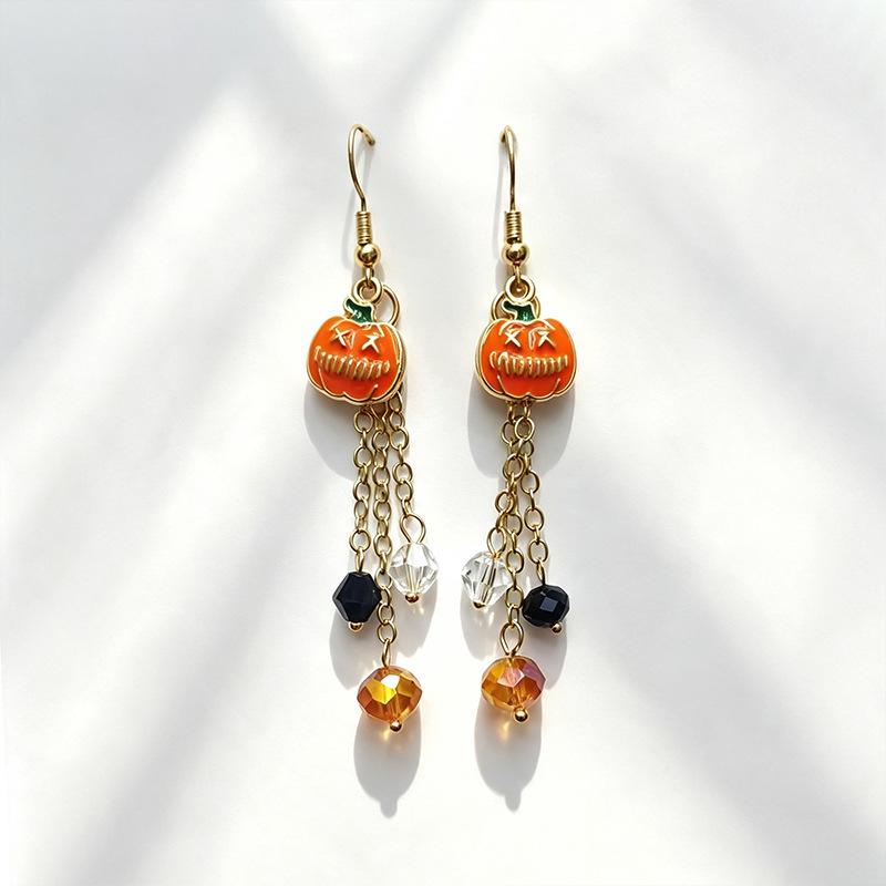 European Halloween Earring Set: Spider, Skull, Pumpkin Styles for a Festive Atmosphere