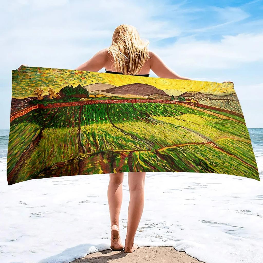Starry Night Sand Free Beach Towels Absorbent Oversized Bath Towel Large Size Hand Towels for Swimming Bathroom Pool