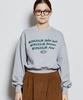 RONRON [Rrxcb] Bonjour Ronron Crop Sweatshirts Gray