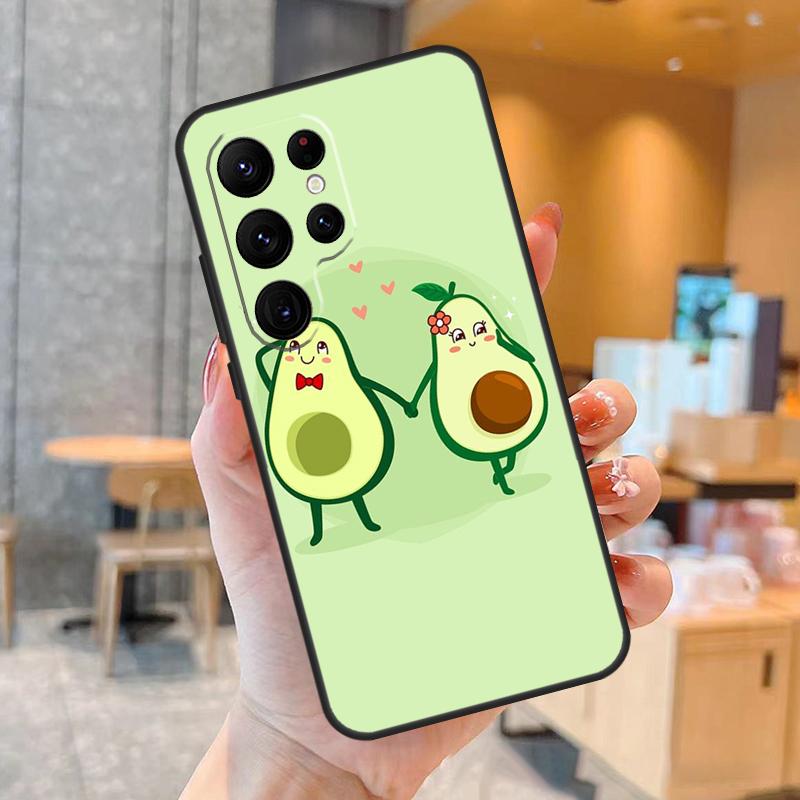 Süße Avocado-Früchte Handyhülle für Samsung Galaxy S25 S24 S23 S22 S21 S20 Ultra S9 S10 Plus S25 FE Rückseite
