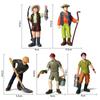 Plastic Farm Figures: Farmer, Woman, Ranch Worker, Police