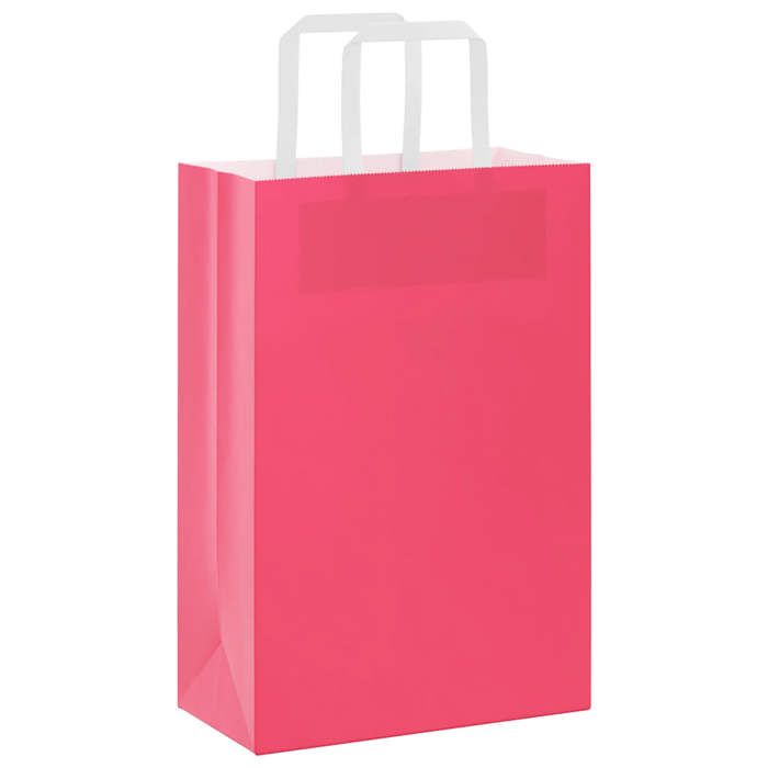 VidaXL Paper Bags 50 Pcs with Handles Pink 21x11x31 Cm, Paper Bag, Paper Gift Bag, Paper Gift Bag, Bag 4101882