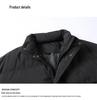 Unisex Cotton Padded Stand Collar Bread Coat - Autumn/Winter Casual Solid Color Jacket