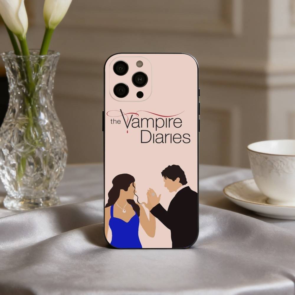 D-drama mysterious The V-Vampires D-Diaries Phone Case For iPhone 17pro, 16,15,14,13,12,11 X XR Plus,Others Soft Black Cover