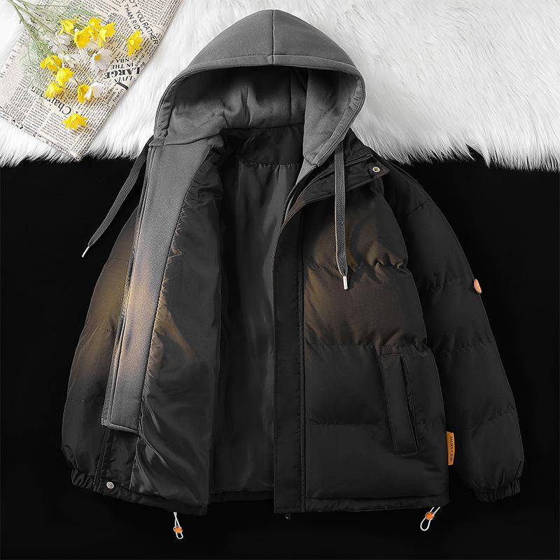 Down Cotton Jacket Men's Winter New Thickened Cotton Jacket Loose Plus Size Padded Jacket Cotton Jacket