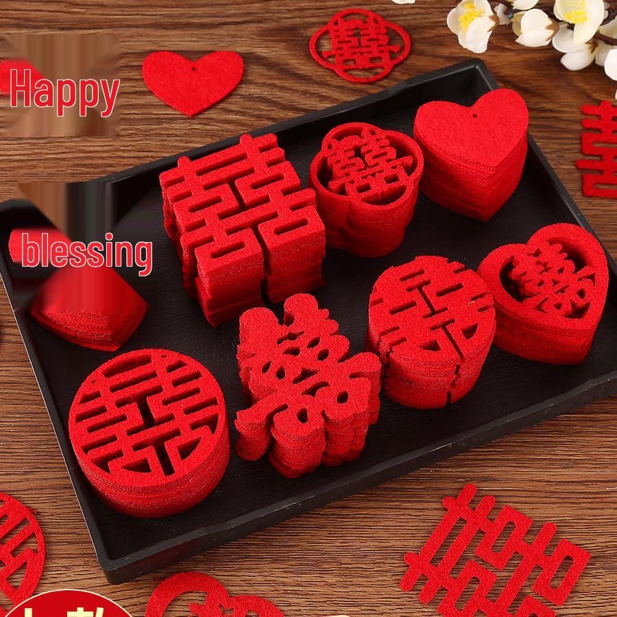 Mini Wedding Confetti & Romantic Happy Character Decoration Set