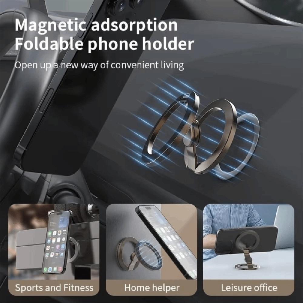 360° Rotating Magnetic Phone Ring Holder Double Sided Magnetic Magnetic Phone Grip  Travel