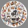 50 Ink Wash Horse Graffiti Stickers: Creative Chinese Animal Design for Phone Case, Water Bottle, Notebook