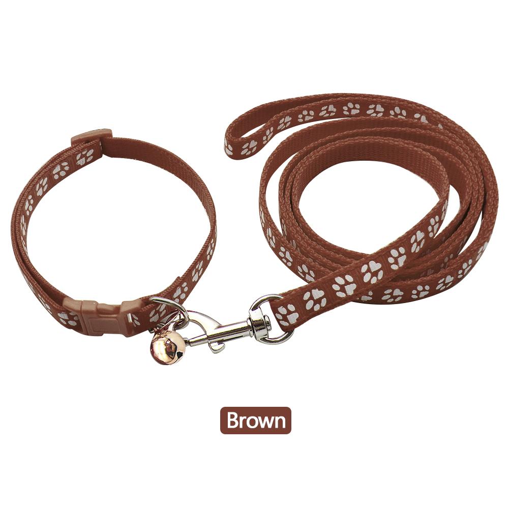1,2 m Haustierleine und Geschirr-Set Hundekette mit niedlichem Pfotenabdruck für kleine Katzen und Hunde Auslaufleine für Hunde Weste Haustierbedarf