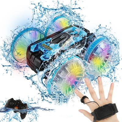Rc Amphibious Light Remote Control Car Four-Wheel Drive Double-Sided Tumbling Stunt Car Children'S Toy Car
