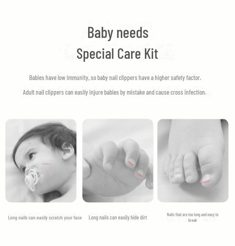 Newborn Safety Baby Nail Scissors Set – Anti-Pinch Design for Infants
