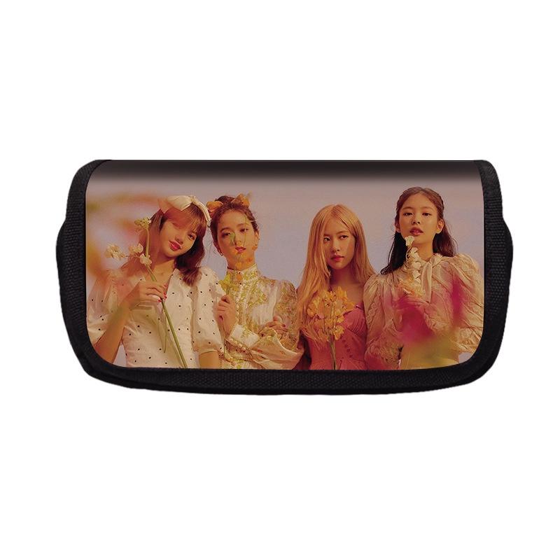 Stylish Blackpink Double Pencil Pouch Bag Large Capacity Kid Student Gift