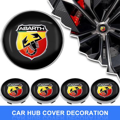 4pcs60mm Car Wheel Center Hub Cap Rim Cover Emblem Stickers For Fiat Punto Abarth 500 Stilo Ducato Palio Bravo Doblo Accessories